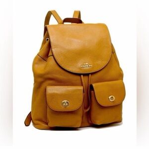 COACH Pebbled Leather Billy Backpack brown F37410 🎀🎀🎀